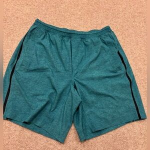 Lululemon Athletica Green and Black Athletic Shorts